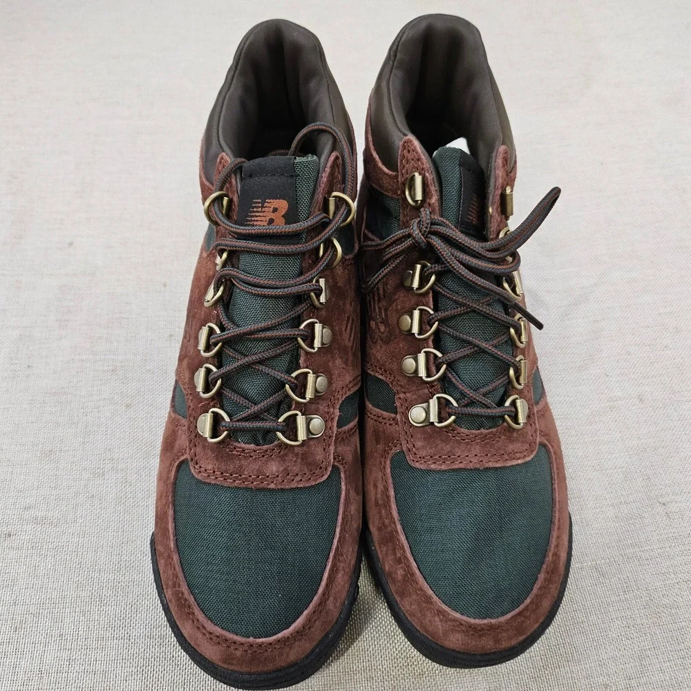 New Balance Rainier Hiking Boots Mens 5 Brown Green URAINAC Suede Vibram Hiker
